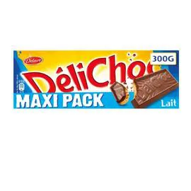DELACRE, DÉLICHOC Biscuits et tablettes chocolat au lait 300g