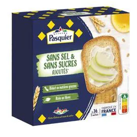 BRIOCHE PASQUIER Biscottes sans sel, sans sucres ajoutés 300g