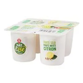 MARQUE REPÈRE, NAT & VIE Spécialité au soja Nat&Vie Citron fruits mixés 4x100g