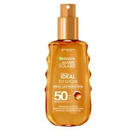 AMBRE SOLAIRE Garnier Ambre Solaire Ideal Bronze Spray Lait Protecteur SPF50 150ml