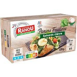 MONIQUE RANOU Paniers feuilletés épinards chèvre 400g