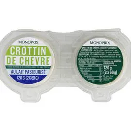 MONOPRIX Crottin de chèvre 120g