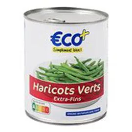 ECO+ Haricots verts extra fins 440g