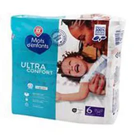 MARQUE REPÈRE, MOTS D'ENFANTS Couches bébé Ultra confort T6 16/23kg - x33 x33