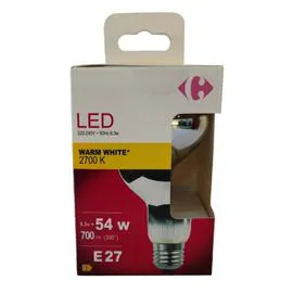 CARREFOUR Ampoule LED R80 60W E27 WW l'unité