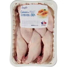 CARREFOUR SIMPL Cuisse de poulet blanc avec portion de dos 1,5kg
