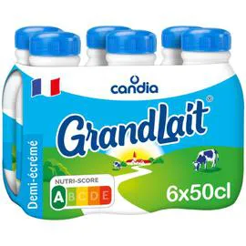 CANDIA Lait Demi-Ecreme 6x50cl