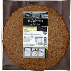 BERNARD JARNOUX CRÊPIER Galettes de blé noir 6x60g