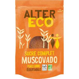 ALTER ECO Sucre de canne en poudre muscovado complet Bio 500g