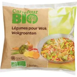 CARREFOUR BIO Légumes cuisinés bio pour wok 600g