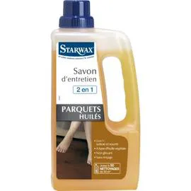 STARWAX Savon d entretien parquets huilés 2 en 1 l'unité
