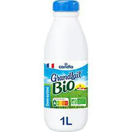 CANDIA Lait demi-écrémé Bio GrandLait Bouteille 1l