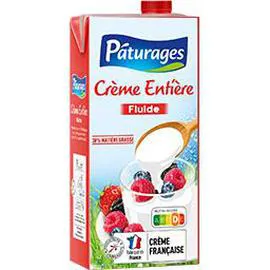 PÂTURAGES Crème entière fluide 30% MG UHT 1l