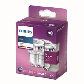 PHILIPS Ampoule LED GU10 Reflecteur Blanc 35W x2 x2