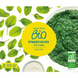 MONOPRIX BIO Monop Biologique Epinards À La Crème 600g