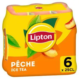 LIPTON Boisson au thé pêche Ice Tea 6x25cl