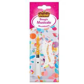 VAHINÉ Bougie musicale coloris assortis l'unité