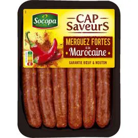 SOCOPA Merguez fortes boeuf et mouton à la Marocaine 330g