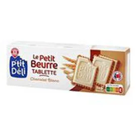 MARQUE REPÈRE, P'TIT DÉLI Biscuit Petit beurre Tablette chocolat blanc 150g
