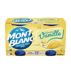 MONT BLANC Crèmes dessert vanille 4x125g