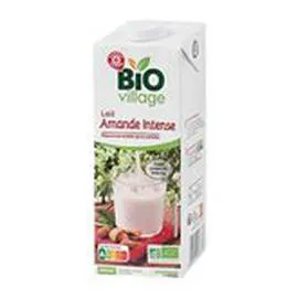 MARQUE REPÈRE, BIO VILLAGE Lait amande intense Brique 1l