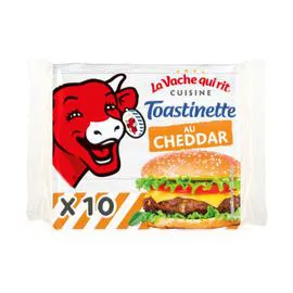 LA VACHE QUI RIT Fromage en tranches Hamburger Cheddar Toastinette 200g