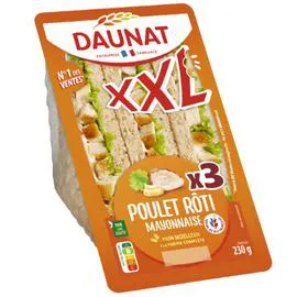DAUNAT Sandwichs poulet mayonnaise 3x76,7g