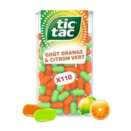 TIC TAC Bonbons citron vert et orange 54g