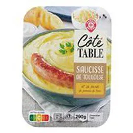 MARQUE REPÈRE, CÔTÉ TABLE Saucisse de Toulouse purée 290g