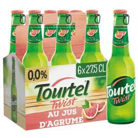 TOURTEL Bière au jus d'Agrume Sans Alcool Twist 6x27,5cl