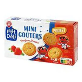 MARQUE REPÈRE, P'TIT DÉLI Mini goûters Fraise 168g
