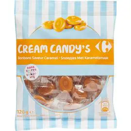 CARREFOUR Bonbons saveur caramel sans sucres 120g