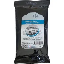 CARREFOUR Lingettes vitres x25 pour les surface vitrées x25 