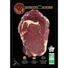 COMPTOIR VIANDES BIO Entrecôtes de boeuf angus 190g