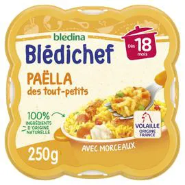 BLÉDINA, BLÉDICHEF Plat bébé dès 18 mois paëlla 250g