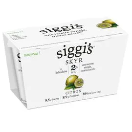 SIGGI'S Yaourts citron 2x140g