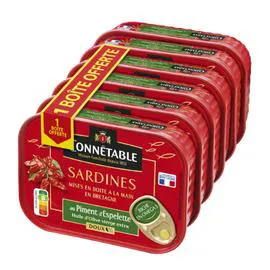 CONNÉTABLE Sardine à l'huile d'olive vierge extra au piment d'espelette 810g