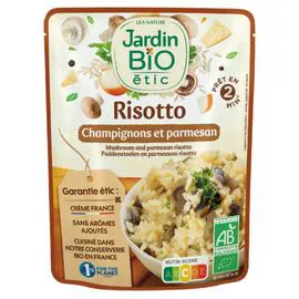 LÉA NATURE, JARDIN BIO ÉTIC Plat cuisiné Risotto Bio Champignons Parmesan 220g