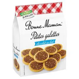 BONNE MAMAN Biscuits petites galettes chocolat au lait 250g