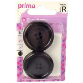 LA BROSSE ET DUPONT, PRIMA Boutons noir 36mm l'unité