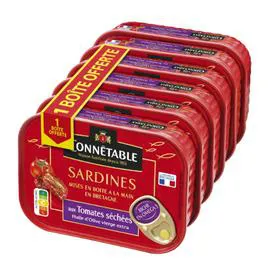 CONNÉTABLE Sardines à l'huile d'olive et tomates séchées 810g