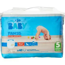 CARREFOUR BABY Couches culottes taille 5 junior : 12-18 kg x40