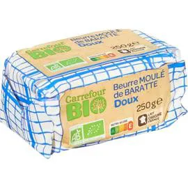 CARREFOUR BIO Beurre Doux Bio de Baratte 250g