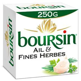 BOURSIN Fromage frais à tartiner Ail et fines herbes 250g