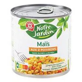 MARQUE REPÈRE, NOTRE JARDIN Maïs Aux 2 poivrons 270g