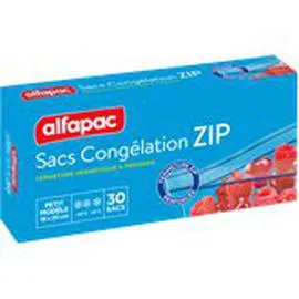 ALFAPAC Sacs Congélation Zip Petit Modèle - x30 x30