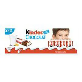 KINDER Barre chocolatée Chocolat au Lait x12 150g