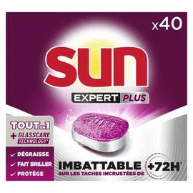  Capsules Lave Vaisselle Expert Plus tout en 1 SUN x40