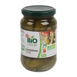 MARQUE REPÈRE, BIO VILLAGE Cornichons Vinaigre 185g