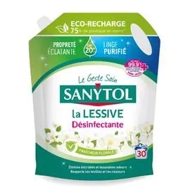 SANYTOL Recharge Lessive Désinfectante Fraicheur Florale 1,5l